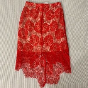 Red skirt